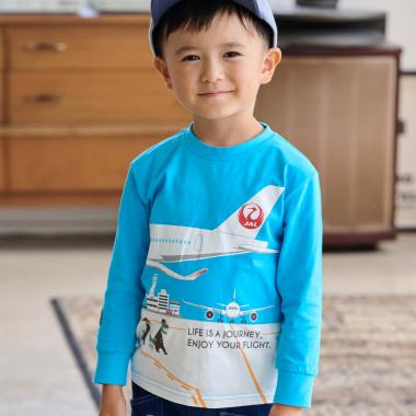 【JAL】切替長袖Tシャツ