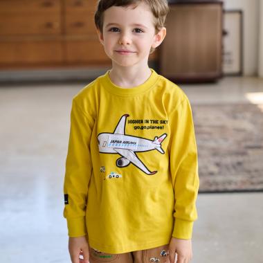 【JAL】アップリケ長袖Tシャツ