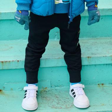 恐竜刺しゅう裾リブカーゴパンツ