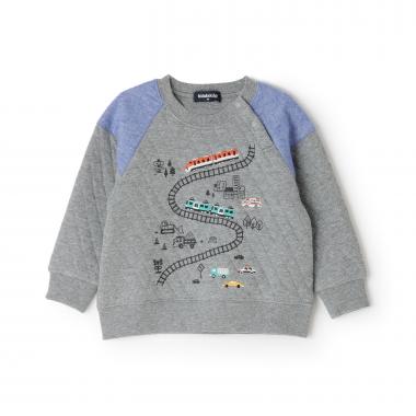 電車キルトトレーナー