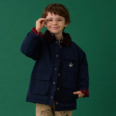 オオカミ刺しゅうハンティングジャケット