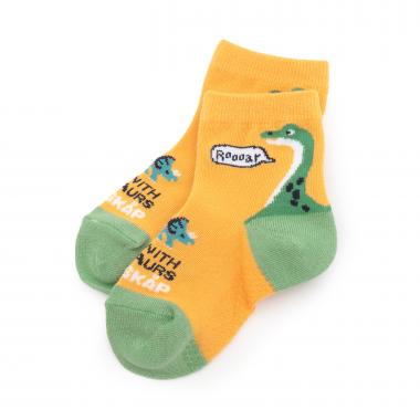 かかと恐竜ショートソックス