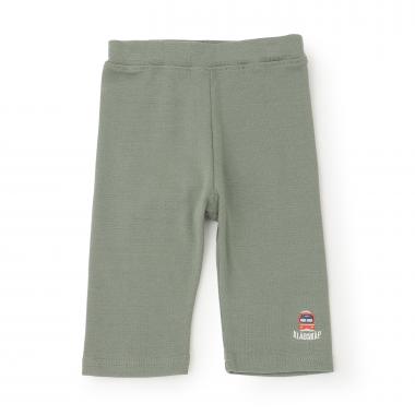 車ワンポイント刺しゅう6分丈レギパン