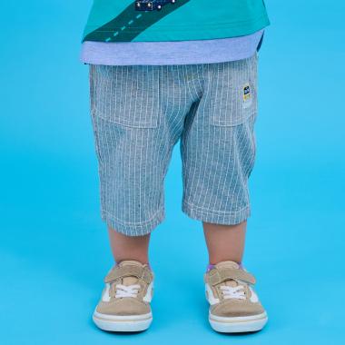 電車ストライプ6分丈パンツ