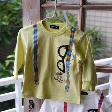 サスペンダートロンプ長袖Tシャツ