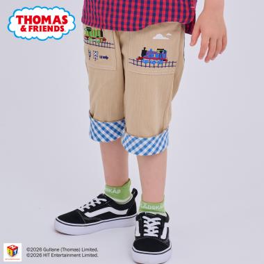 【トーマス】裾裏チェック6分丈パンツ