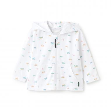 乗り物総柄長袖パーカ