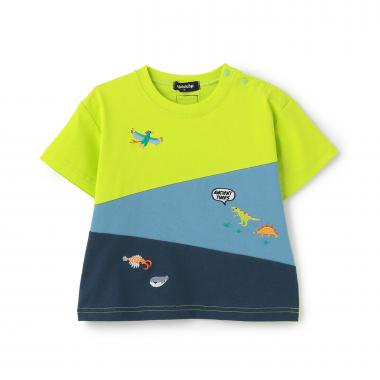 太古の生き物切替半袖Tシャツ