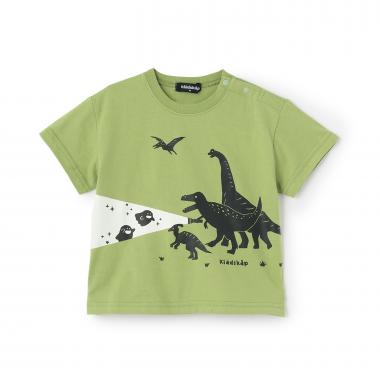 蓄光恐竜シルエット半袖Tシャツ