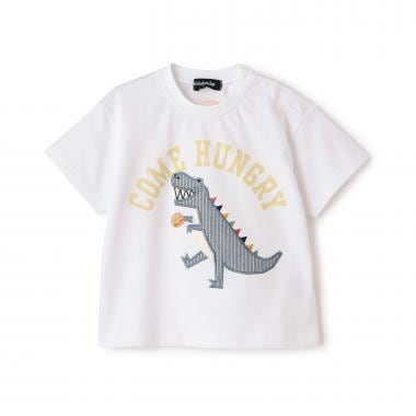 【人気商品再入荷】【直営店で取り扱い無し】恐竜アップリケ半袖Tシャツ