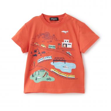 【人気商品再入荷】【直営店で取り扱い無し】街と乗り物半袖Tシャツ