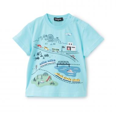 【人気商品再入荷】【直営店で取り扱い無し】街と乗り物半袖Tシャツ