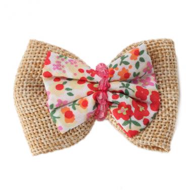 ラフィアリボンヘアクリップ