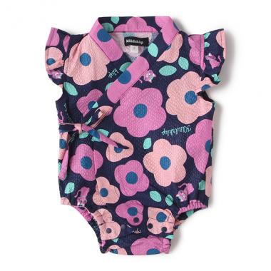 花ネコ柄甚平オール