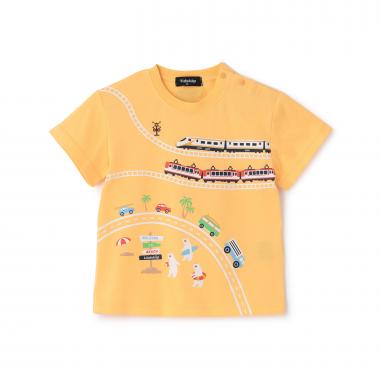 ☆彡海に行こう!乗り物プリント半袖Tシャツ