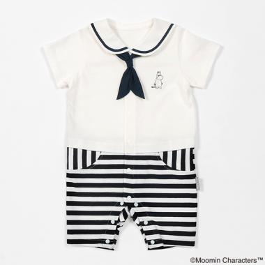 【MOOMIN】セーラーカラー半袖カバーオール