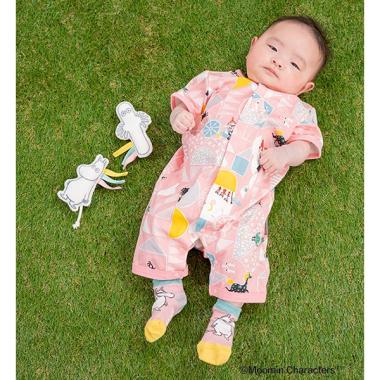 【MOOMIN】総柄ロンパース