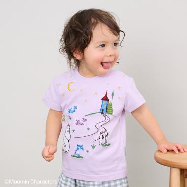 【MOOMIN】ムーミンと夜空半袖Tシャツ
