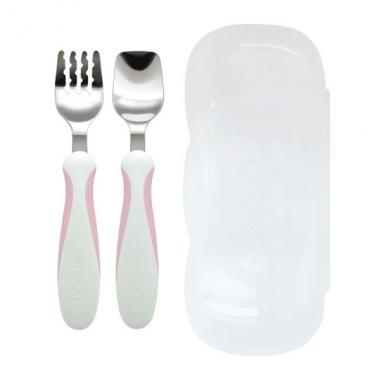 【エジソンママ】【1.5歳頃～】フォーク&スプーン プラスケース付