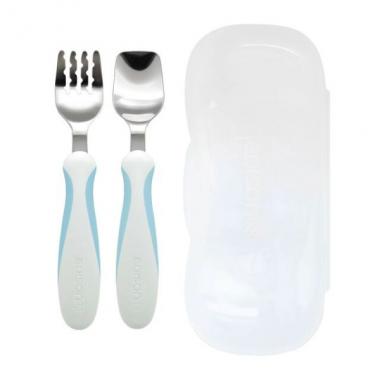 【エジソンママ】【1.5歳頃～】フォーク&スプーン プラスケース付