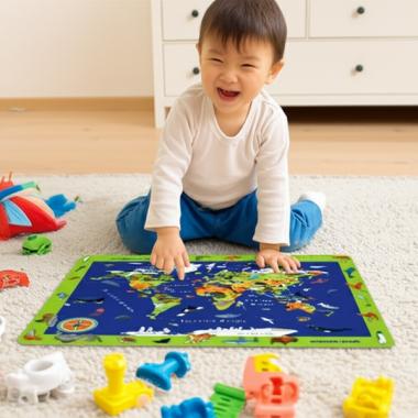 【湘南インターナショナル】両面プレイスマット(ワールドアニマルズ)