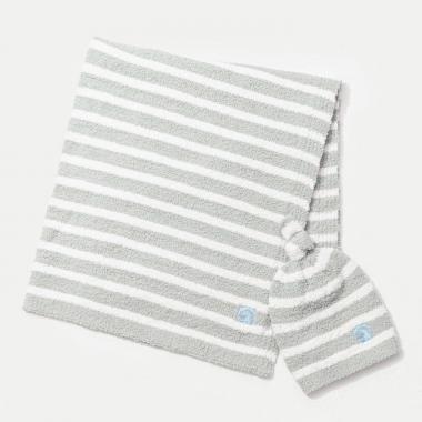 【Kashwere】カシウエア Baby Blanket Mini Stripe w/ Cap ブランケット キャップ付き