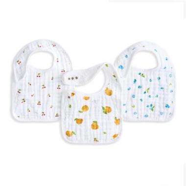 【aden + anais】スナップビブ/フレッシュフルーツ/オーガニック/3枚