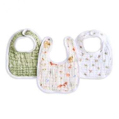 【aden + anais】スナップビブ/セージウッドランド/3枚