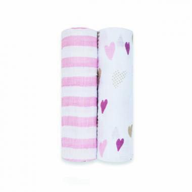 【aden + anais】スワドル/ハートブレイカー/2枚