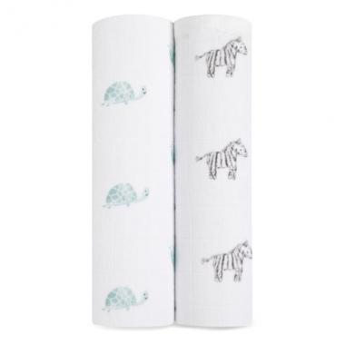 【aden + anais】スワドル/アニマルキングダム/オーガニック/2枚