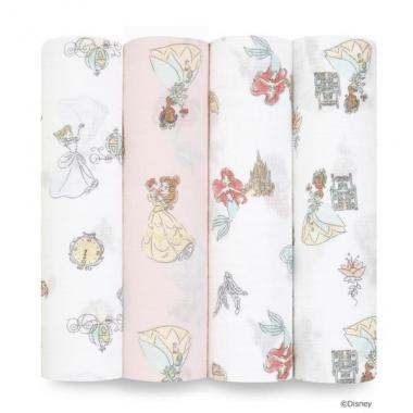 【aden + anais】スワドル/ディズニープリンセス/4枚