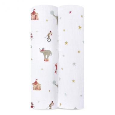 【aden + anais】スワドル/エレファントサーカス/2枚