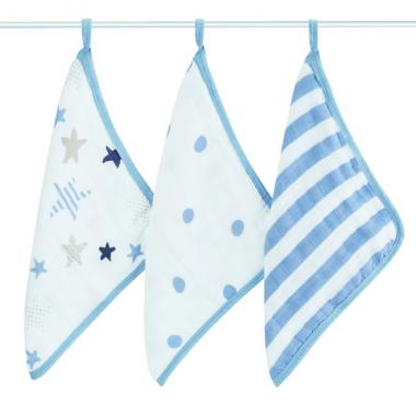 【aden + anais】ウォッシュクロス/ロックスター/3枚