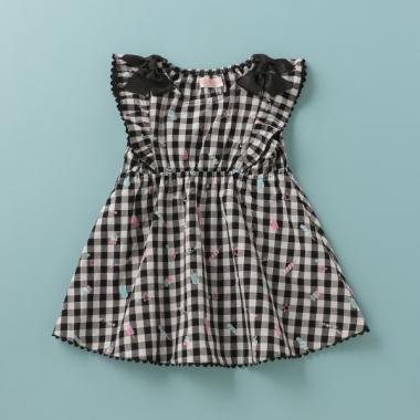 アイスキャンディー柄肩リボンチュニック