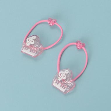 ラメ入りピアノヘアポニー2個セット