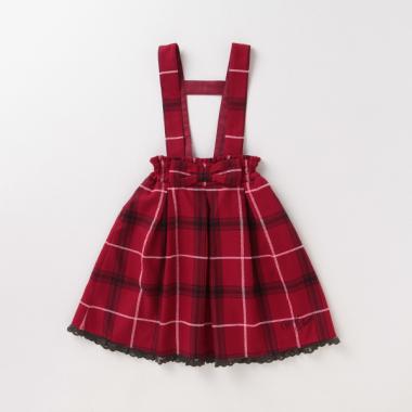 裾レースつきジャンパースカート