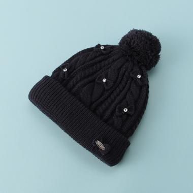 内ボア ケーブルリボンニット帽