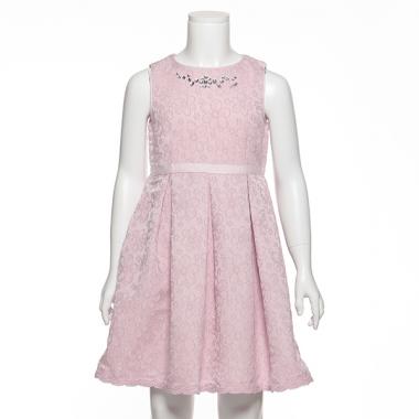 ビジューつき花柄ジャカードワンピース