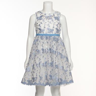 花柄刺しゅうワンピース