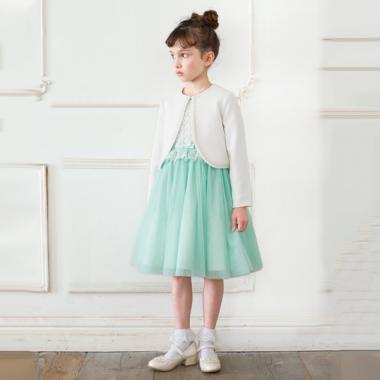 チュール切り替えワンピース