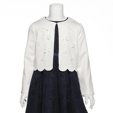 花リボンつきスカラップボレロ