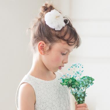 チュールフラワーコサージュ