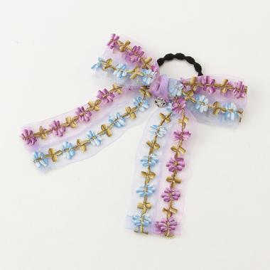 フローラルリボンヘアポニー