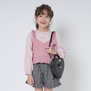 ニットキャミ＆長袖Ｔシャツセット