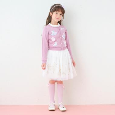 トゥシューズ刺しゅうチュールスカート