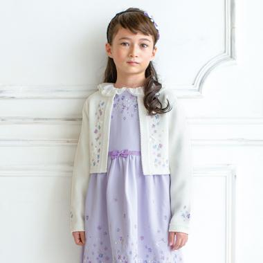 花刺しゅうニットボレロ