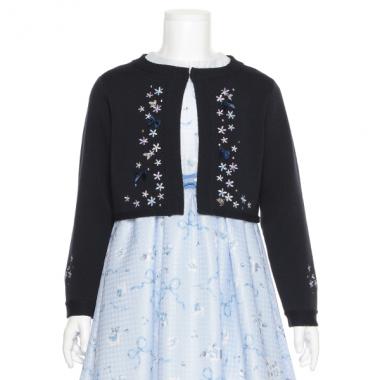 花刺しゅうニットボレロ