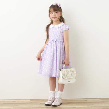 花刺しゅう衿つきワンピース