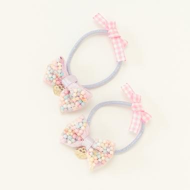マルチリボンヘアポニー2個セット