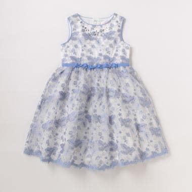 花柄刺しゅうレースワンピース